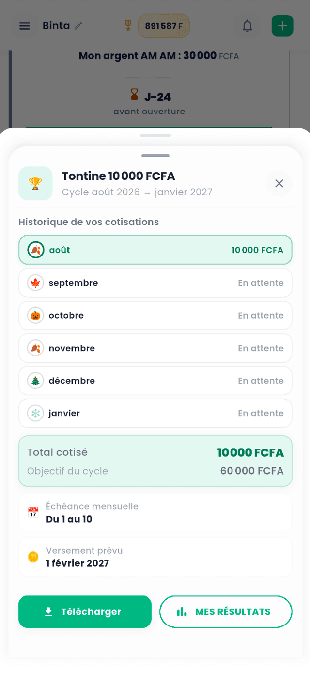 Suivre sa cagnotte
